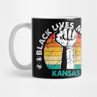 Kansas black lives matter political protest Mug
